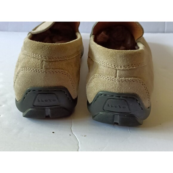 LLOYD Germany Emilio Slippers Men\'s Size 9 Taupe Beige Suede Slip On Preppy main image 4